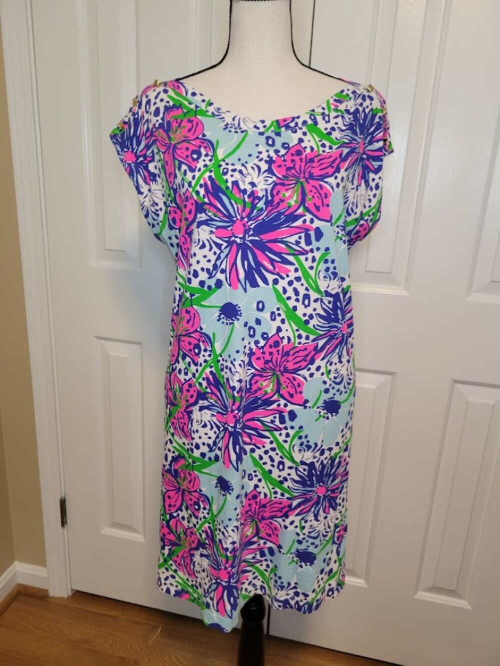 Lilly Pulitzer Robyn In the Garden Pima Cotton Shift Dress M - Picture 8 of 8